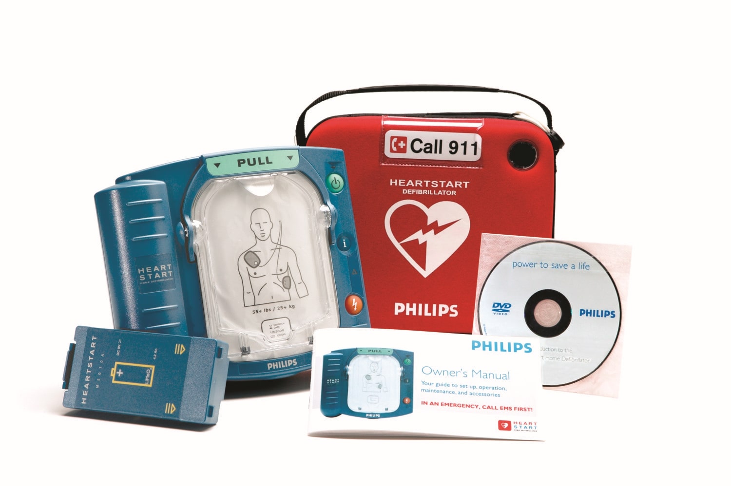 Muestra desfibriladores Philips