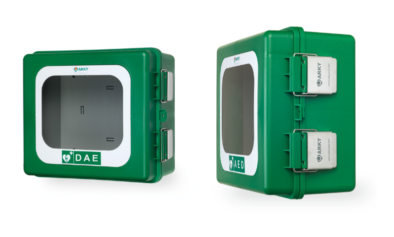 Vitrina exterior con alarma